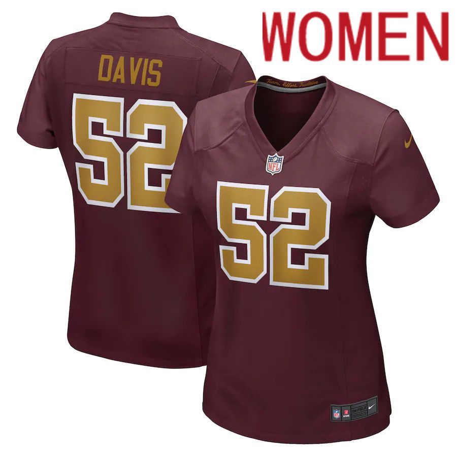 Women Washington Redskins 52 Jamin Davis Nike Burgundy Game NFL Jersey